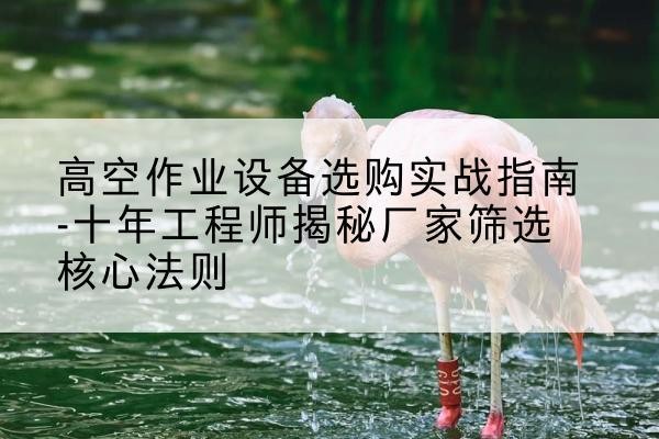 九江剪叉式升降机厂家-高空作业设备选购实战指南-十年工程师揭秘厂家筛选核心法则