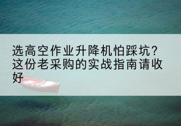 九江高空作业升降机厂家推荐-选高空作业升降机怕踩坑？这份老采购的实战指南请收好